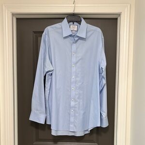 Charles Tyrwhitt classic fit blue button down dress shirt 17/36